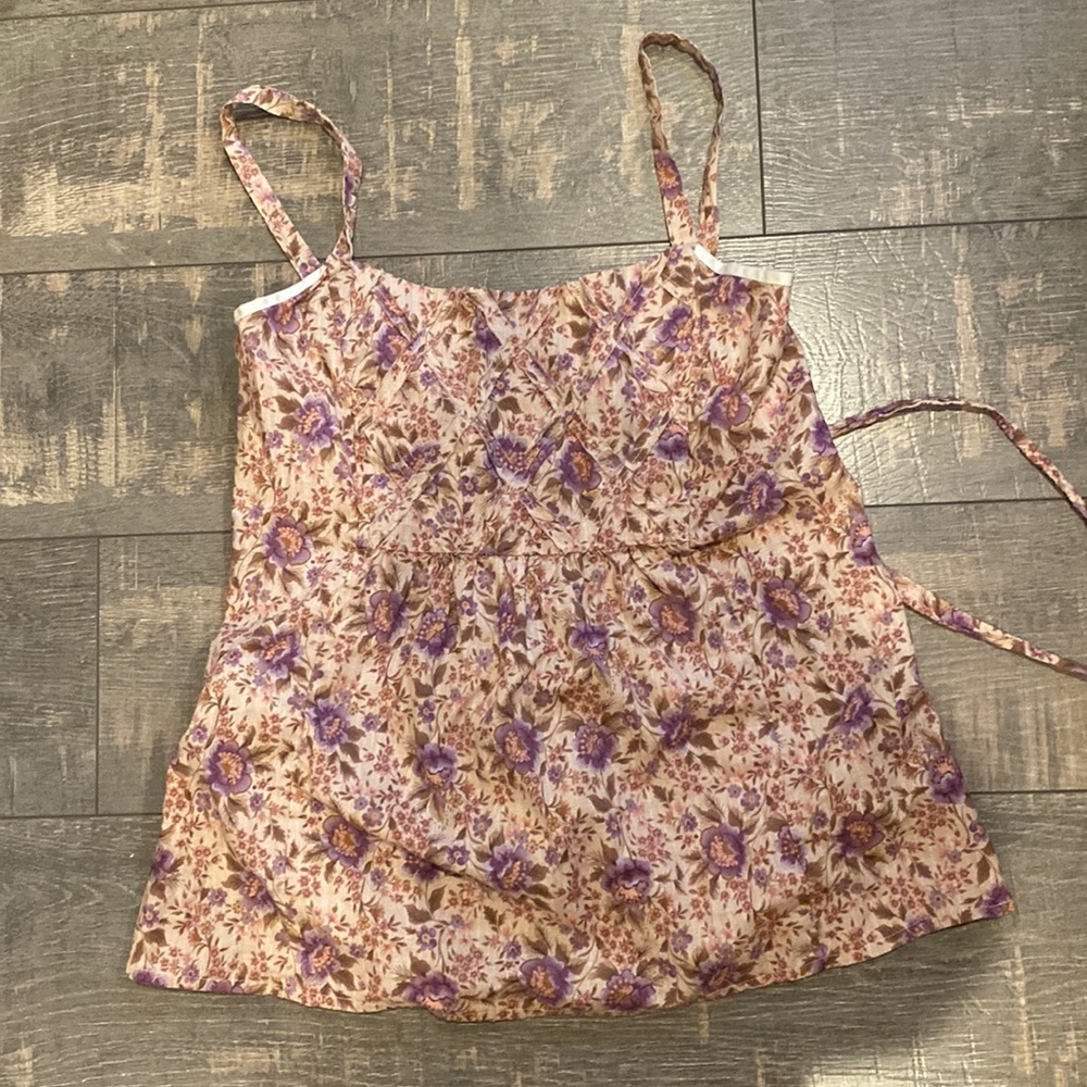 beautiful floral handmade top, with vintage/cottage core look